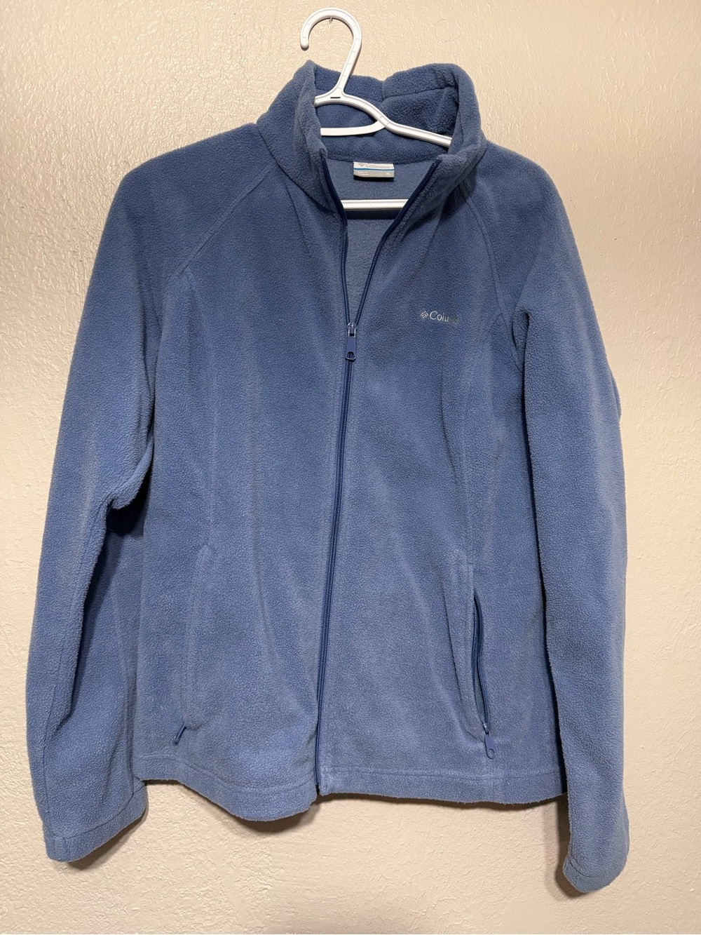 Columbia Women's Benton Springs Fleece Jacket Coat Full Zip Size XL periwinkle